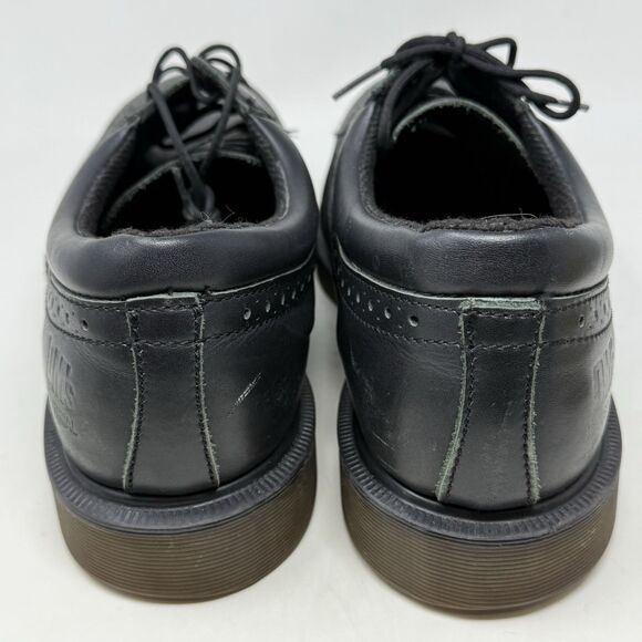 Dr. Martens Industrial Steel Toe Shoe Mens 11 Black Leather Wingtip England Made main image 13